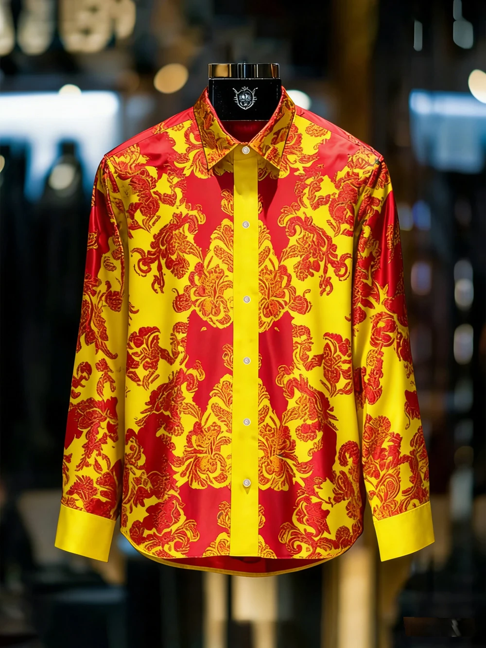 2026 Men's Fashion Retro Long Sleeve Shirt Baroque Rattanman HD 3D Printed Shirt Hawaiian Vacation Wedding Party Clothes for Men