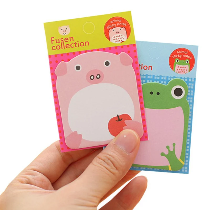 1 Miếng Dán Dễ Thương Kawaii Động Vật Giấy Dán Ghi Chú Bài Notepad Filofax Ghi Nhớ Miếng Lót Văn Phòng Học Cung Cấp Văn Phòng Phẩm Vườn Thú Gấu Trúc Mèo