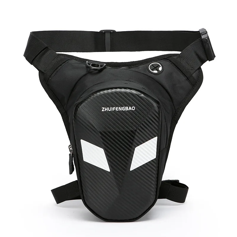 Stay Safe on Ride! Reflective tactical leg bag, lightweight & multi compartments, perfect for motorcycling, hiking and travel.