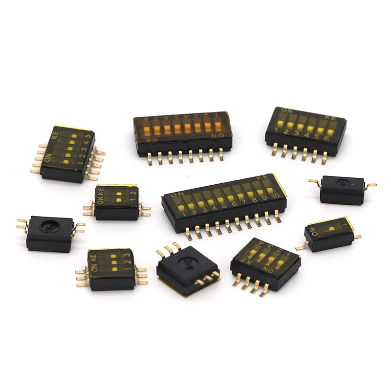 Surface Mount DIP Switch SMD SMT Slide Type 1.27mm Pitch 1/2/3/4/5/6/8 Pin - Electronic Component