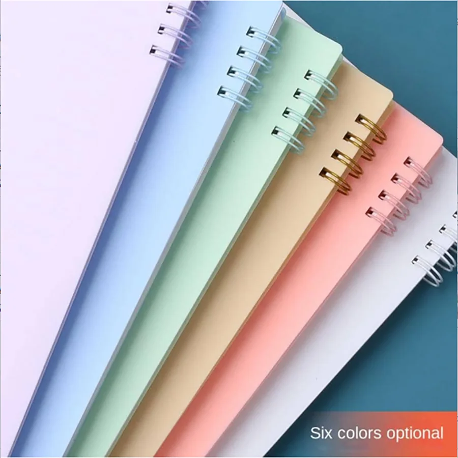 Hands Morandi Coil Notebook Small Book A5 Line Inner Paper Diary School Office Supplies Stationery