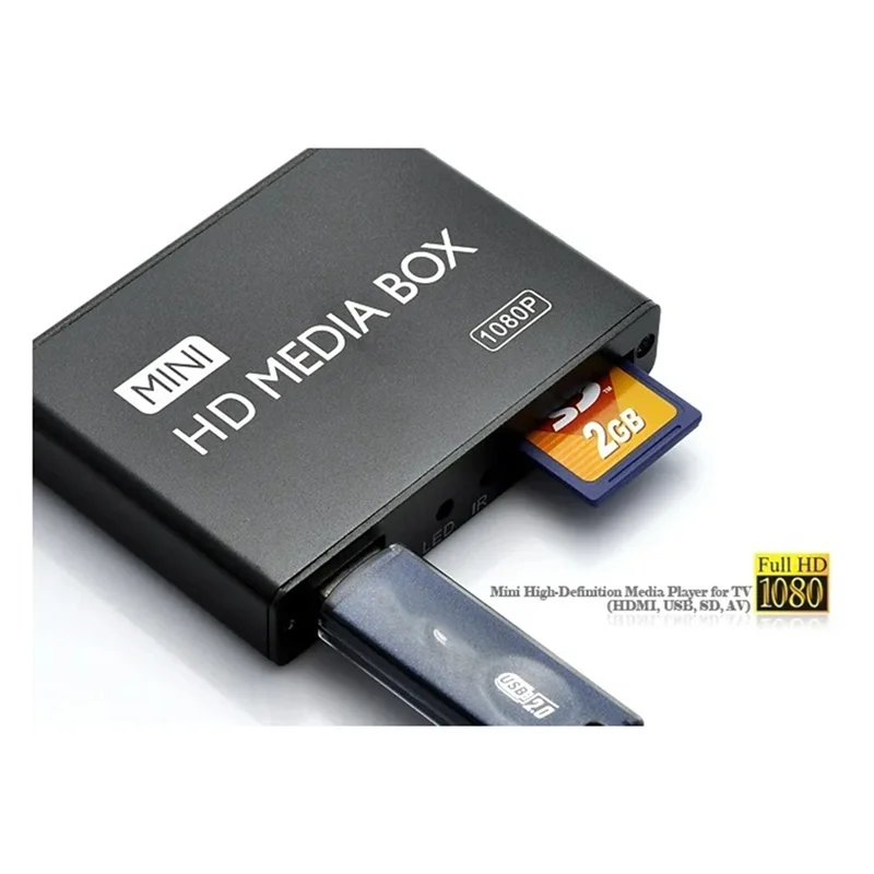 

ABSQ-Full HD 1080P Media Player Center Multimedia Video Player Media Box With -Compatible AV USB SD/MMC MKV H.264