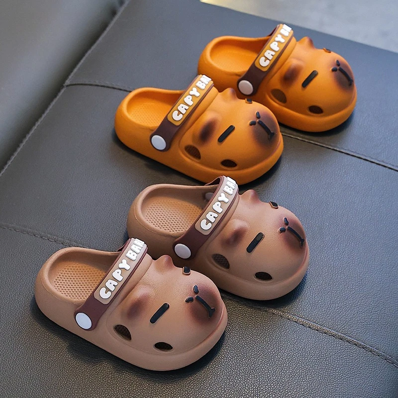 

New Summer Cute Cartoon Animal Sandals Children's Non-Slip Closed-toe Slippers Baby Boys Girls Outdoors Garden Clippers Shoes