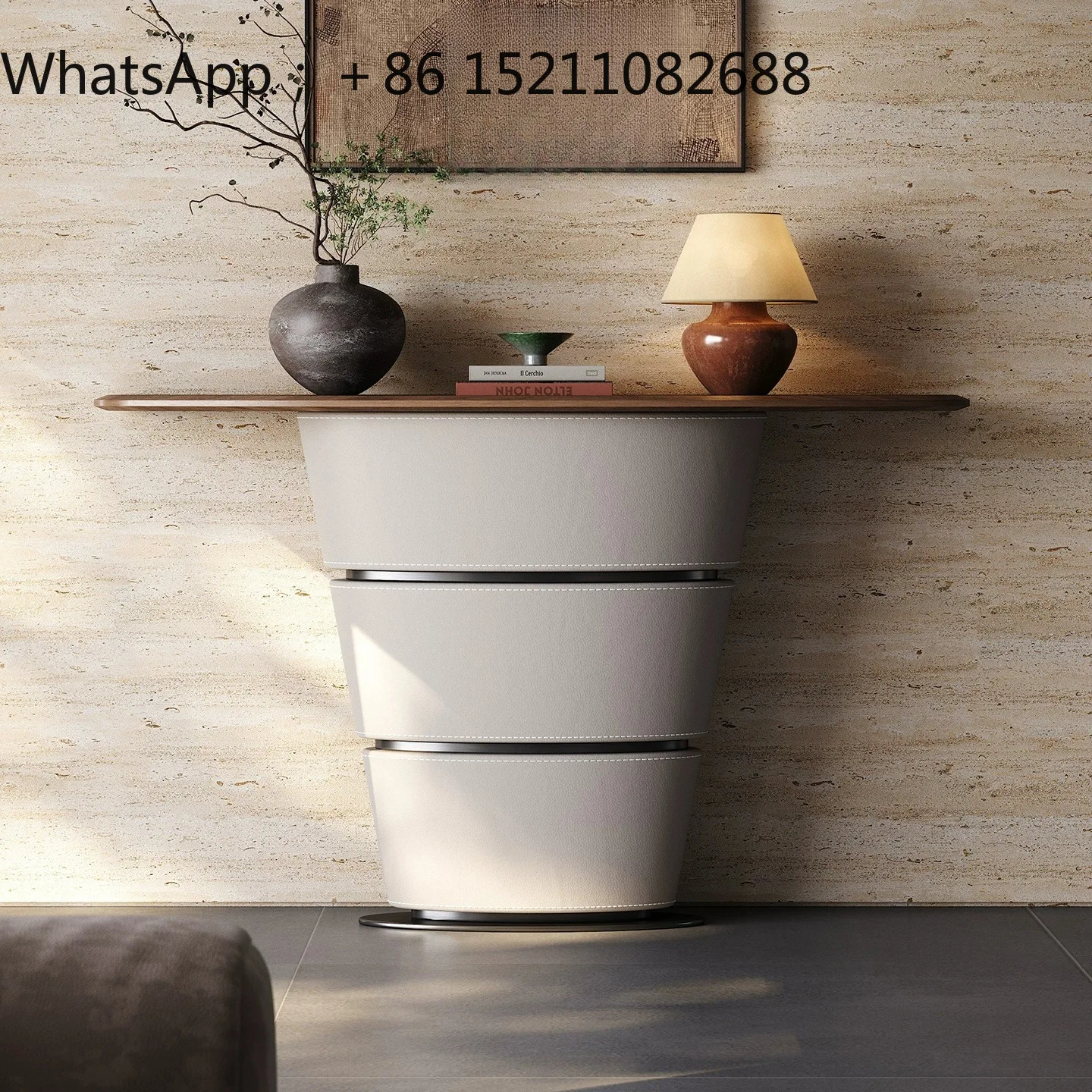 SCY high-end door cabinet minimalist creative ornament table villa light luxury decoration end-view cabinet