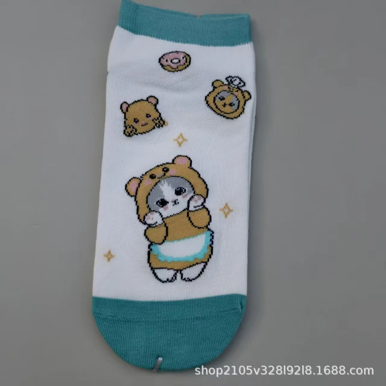 Japanese new Shark Cat cartoon socks female combed cotton cute socks early autumn female boat boneless socks cotton socks