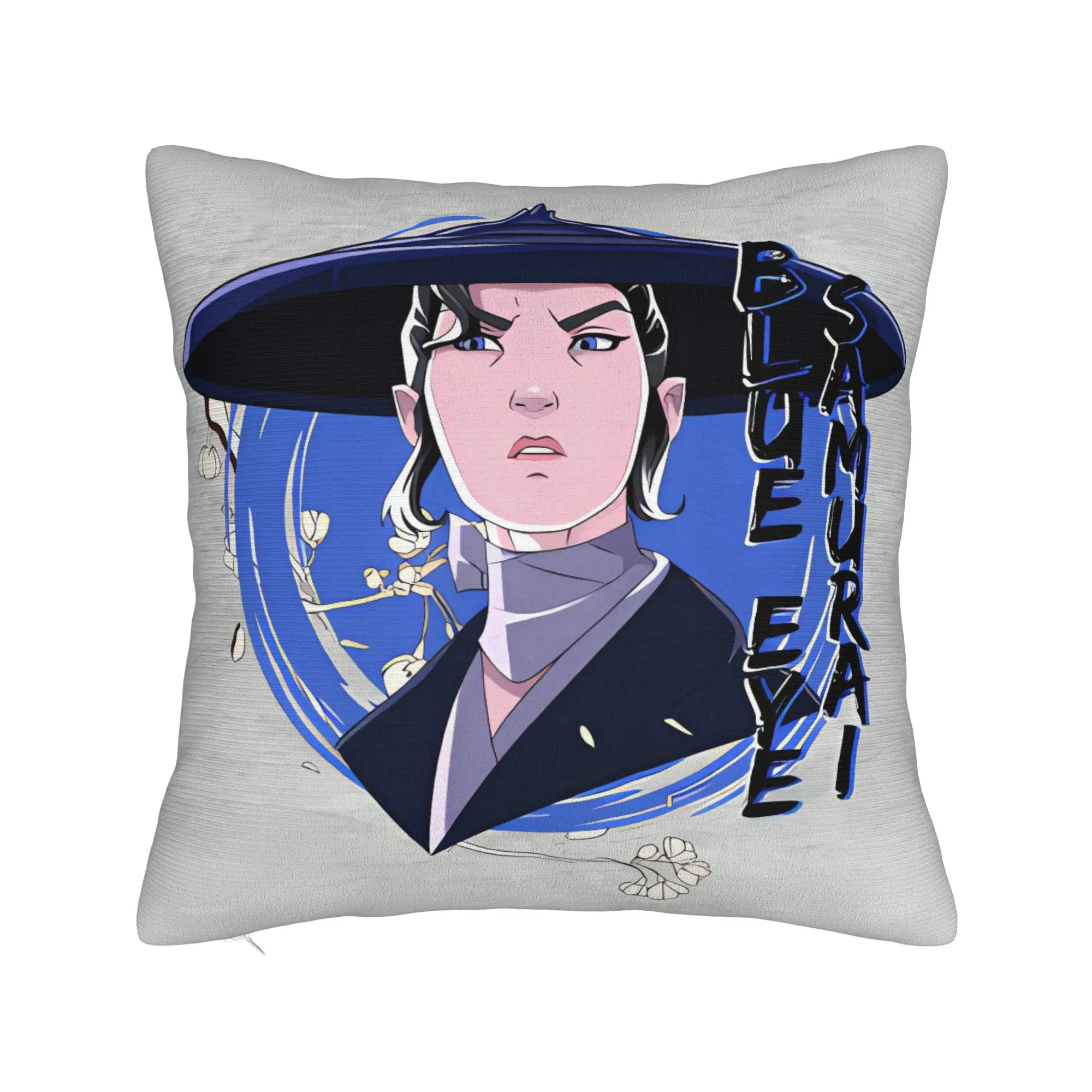 Pillow Cover Blue Eye Samurai Art Merch  Funny Pillow Case For Office Car Home Decor Pillowcases