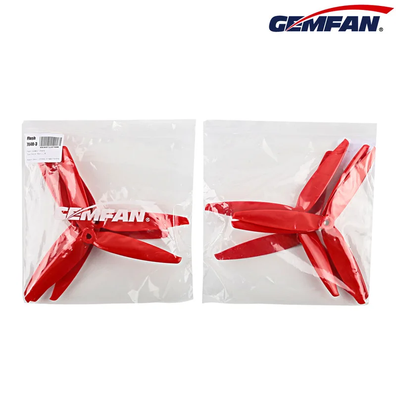 2 pares de Gemfan Qianfeng Flash 7040 cuadricóptero volador de hélice de alta eficiencia de tres palas de 7 pulgadas Fpv Racing