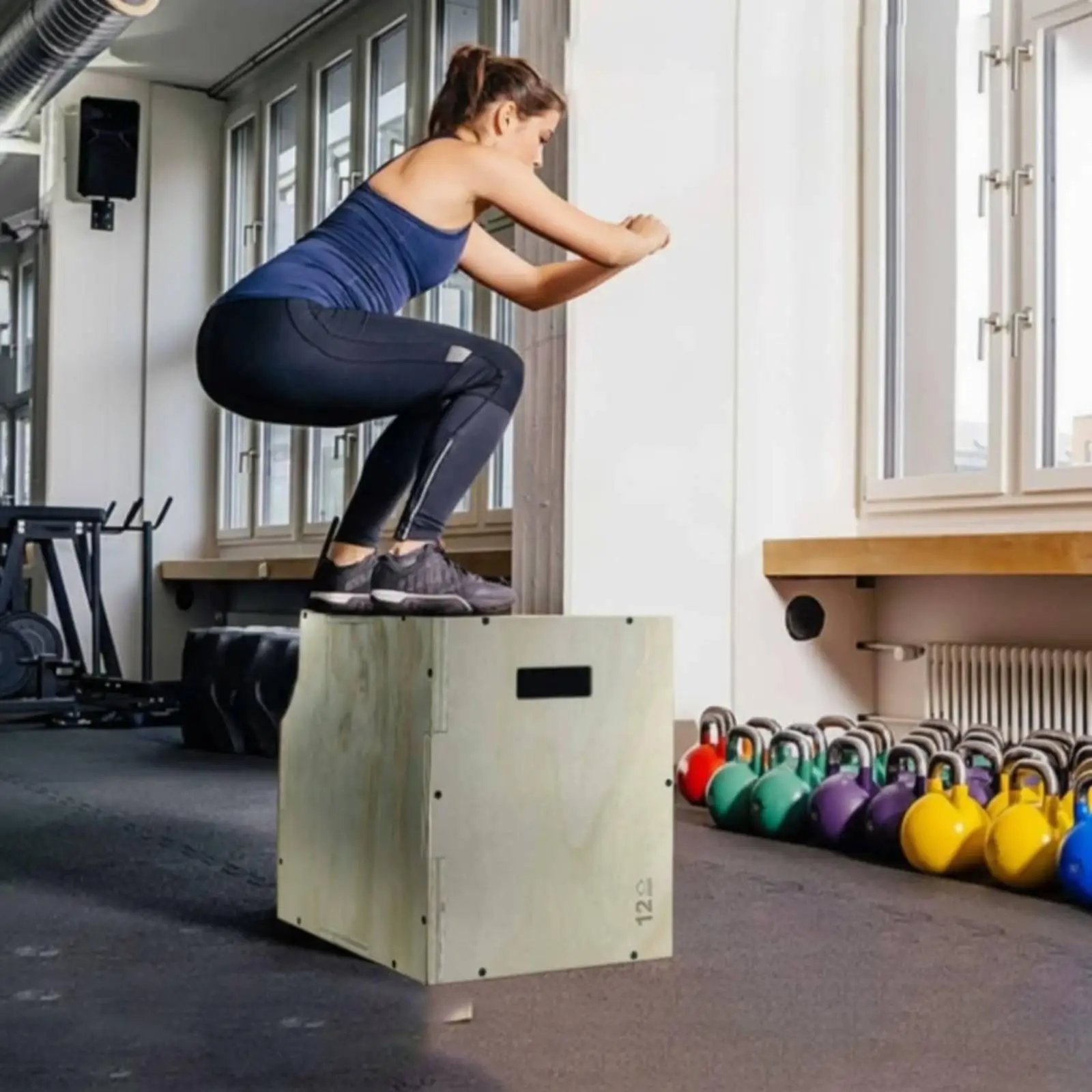 Sturdy Training Jump Platform Woodworking Plyometric Box Fitness Gym Accessory for Strength Conditioning