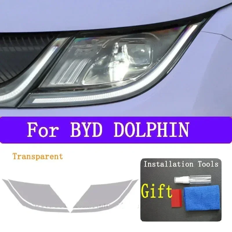 

For BYD Dolphin EV Electric Car Exterior Headlight Anti-scratch TPU PPF Protective film Anti-scratch Repair film Accessories