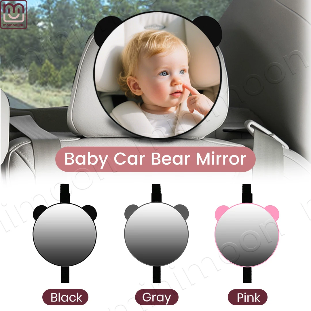 Round Shatterproof Baby Car Mirror, Wide Crystal Clear View for Rear-Facing Infant Safety