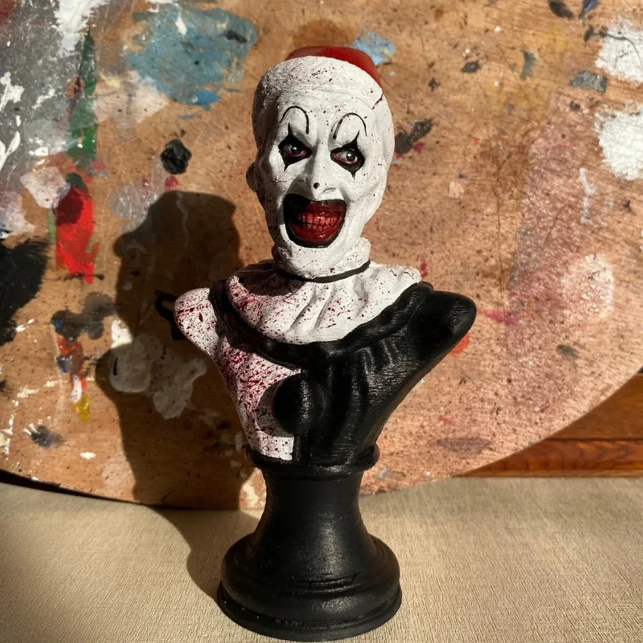 Terrifier Resin Figure Clown Terrifying Ornament Halloween Horror House Ornaments Party Prop Bar Horror movies Room Decor