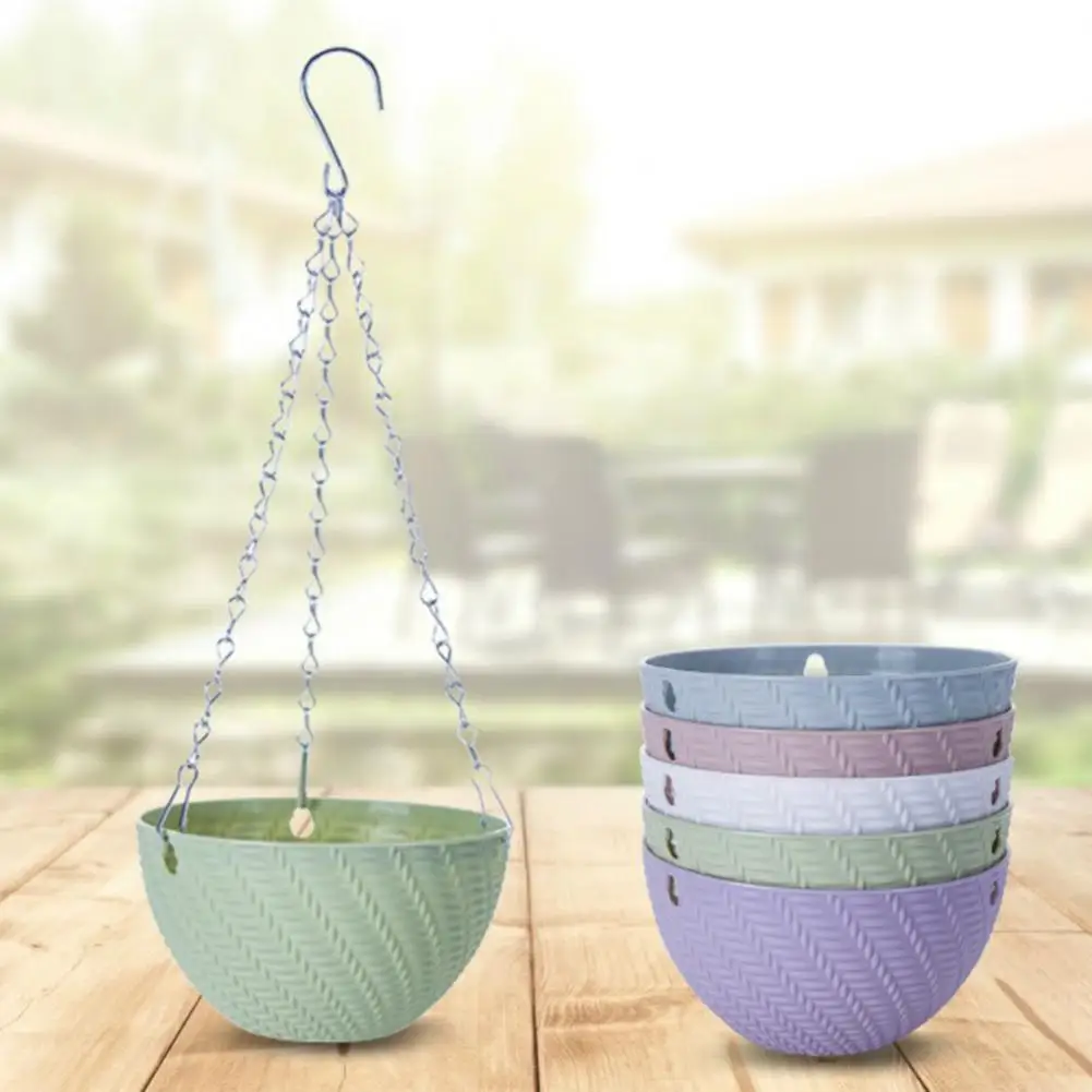 Wide Mouth Plant Pot Hanging Planter for Indoor Plants with Water Reservoir Wide Mouth Flower Pot with Water Level Indicator