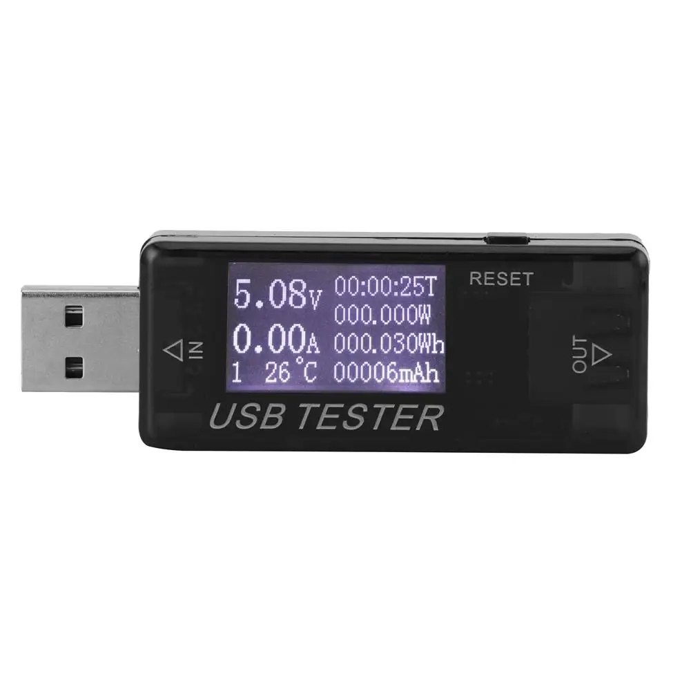 8-in-1 Digital USB Voltage Current Meter Tester - 0-5A Voltmeter for 4-30V & 0-150W Voltage Testing Tool