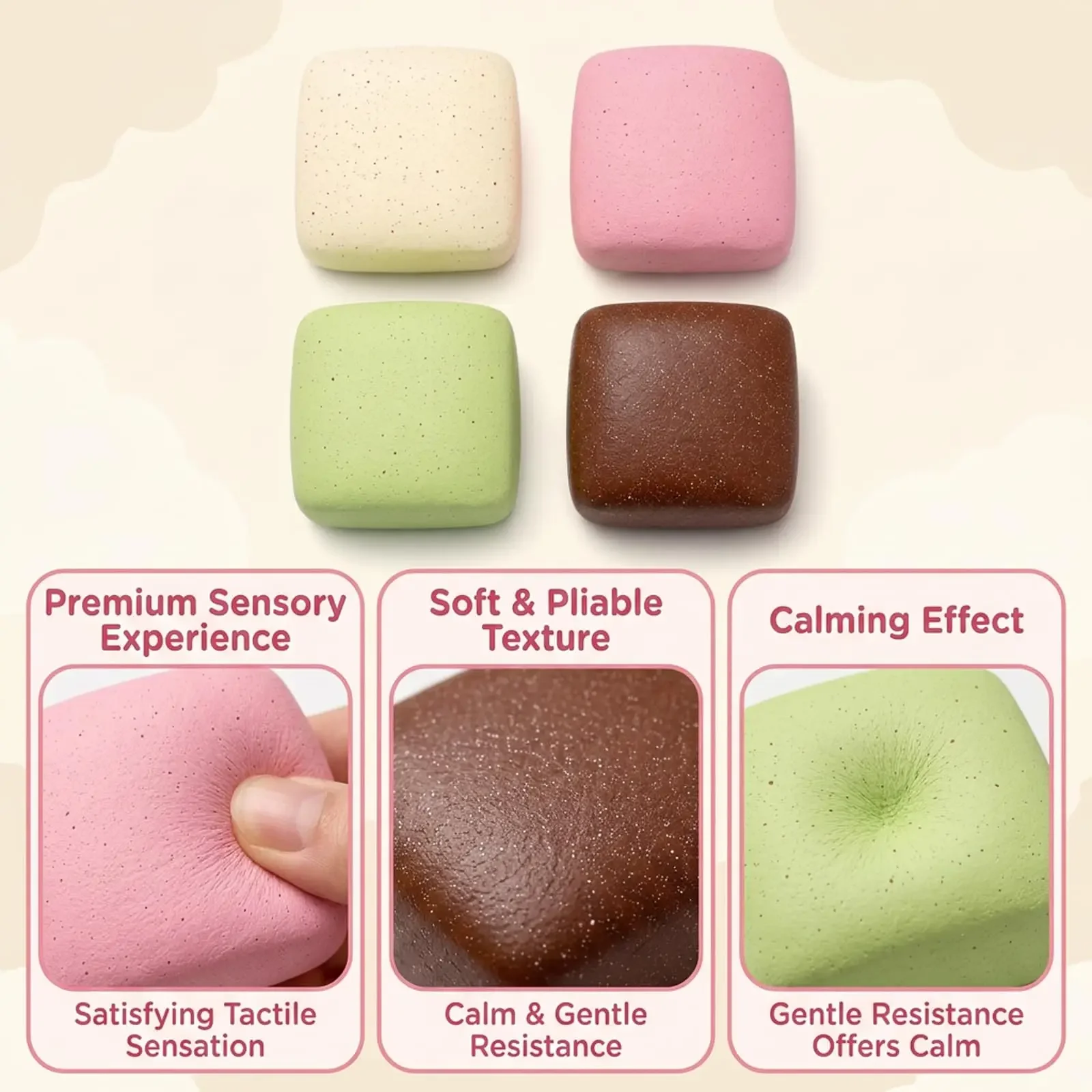 1 Stück Mini-Toast, langsam aufsteigendes Squishy-Spielzeug zur Angstlinderung, Entspannungsspielzeug, sensorisches Beruhigungsspielzeug, Reise-Fidget, Weihnachtsgeschenk – Detail 4