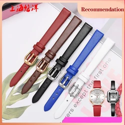 6mm 8mm 10mm 12mm 14mm  Soft Geunine Leather Watch Band Women's Strap Small Size Width First Layer Cowhide Vintage Watch Band