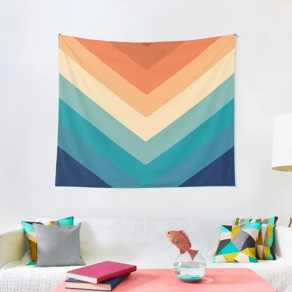 

Retro Summer Chevron #1 #minimal #decor #art Tapestry On The Wall Bedroom Organization And Decoration Room Ornaments Tapestry