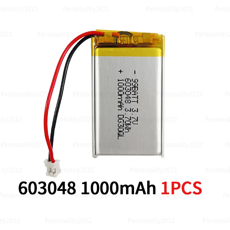 603048   3,7 V Akku 1000 mAh wiederaufladbare Lithium-Batterien Polymerzelle für Spielekonsolen-Controller Sehnenpistole Bluetooth-Headset 6