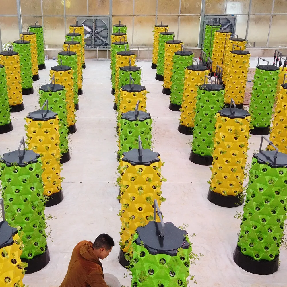 2025Top Sale Grow Tower Sistema idroponico Sistema idroponico a torre verticale per azienda agricola