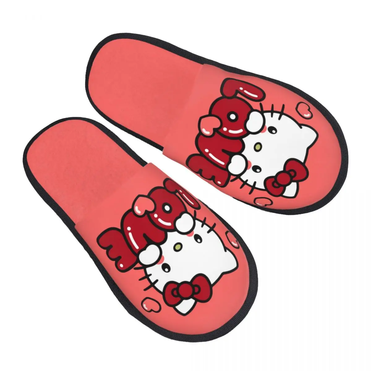 Lovely Hello Kitty Sanrio Slippers for Women Men Home Shoes Plush SPA Slippers