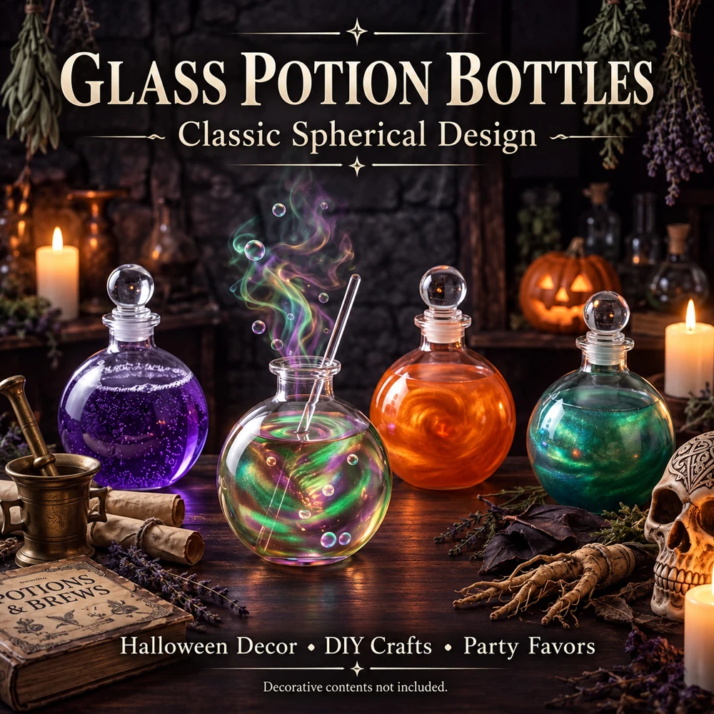 Magic Season Decorative Glass Bottle - 9 fl oz.  250ml Potion Bottle