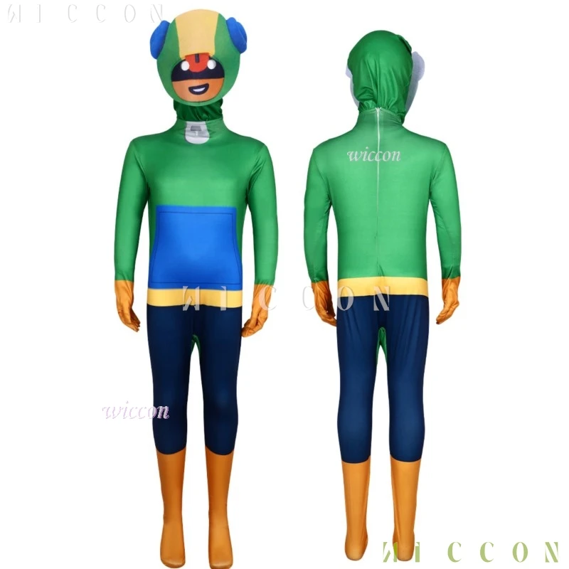 2025 Spike Leon Crow Costume Cosplay Bambini Spettacolo Cosplay Halloween Party Gioco Tuta Costume Costume da cartone animato Bambini Zentai