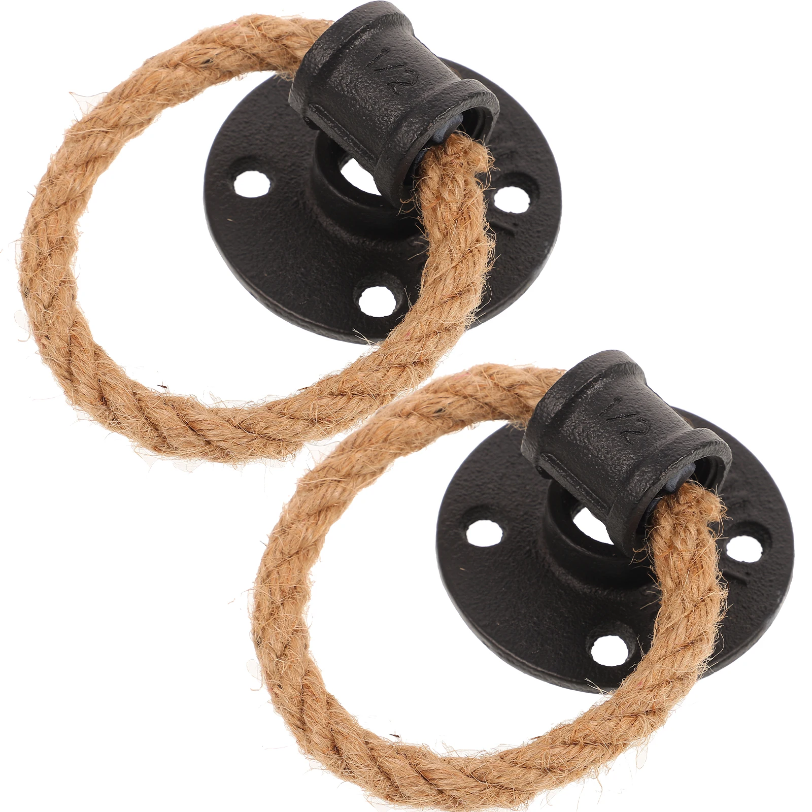 

2Pcs Vintage Rope Pull Handles Retro Iron Door Cabinet Drawer Knobs Pull Rings Furniture Hardware