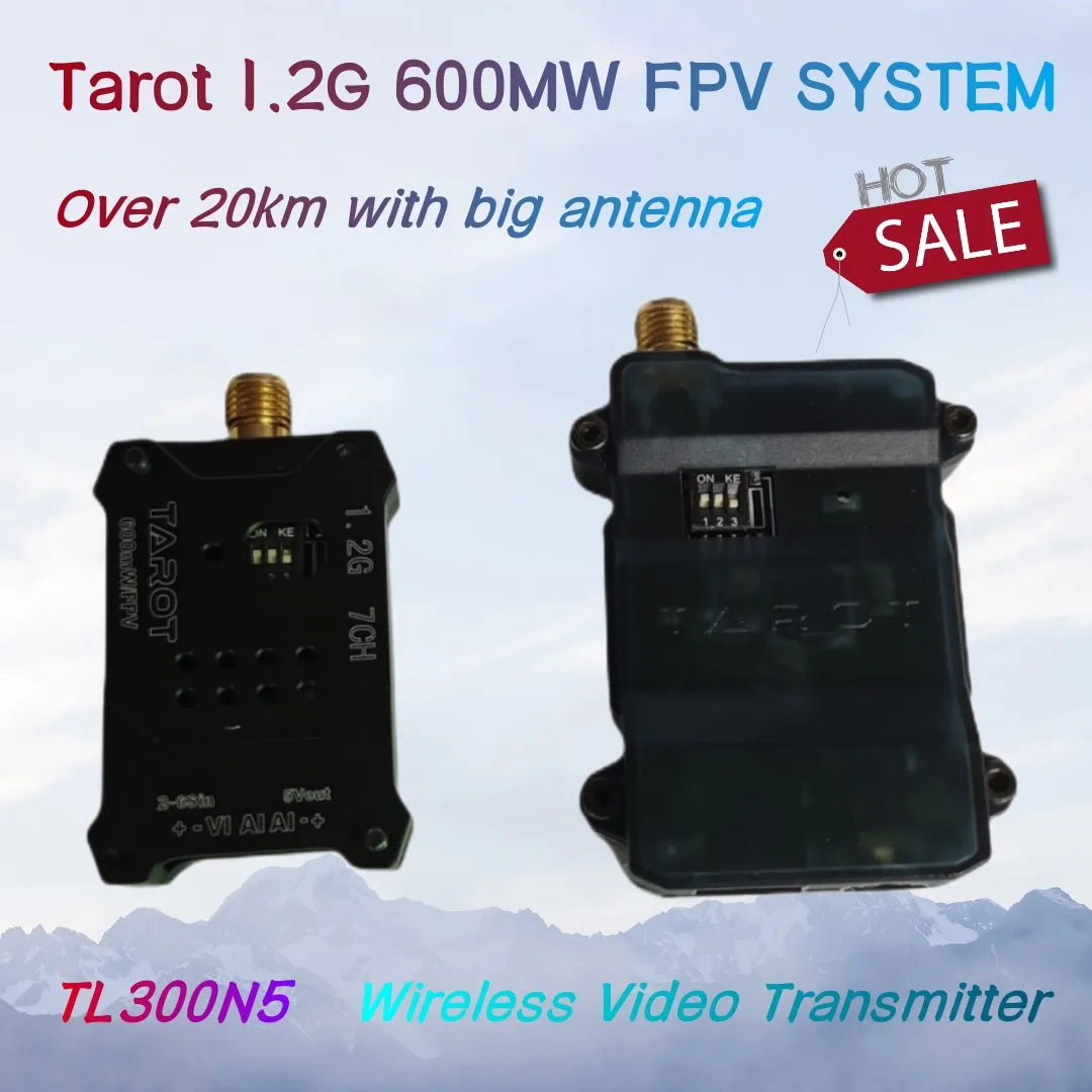 Tarot TL300N5 1.2G 600MW 8CH Wireless Video Transmitter Receiver AV TX RX With 1.2G Antenna for RC FPV Quadcopter Drone