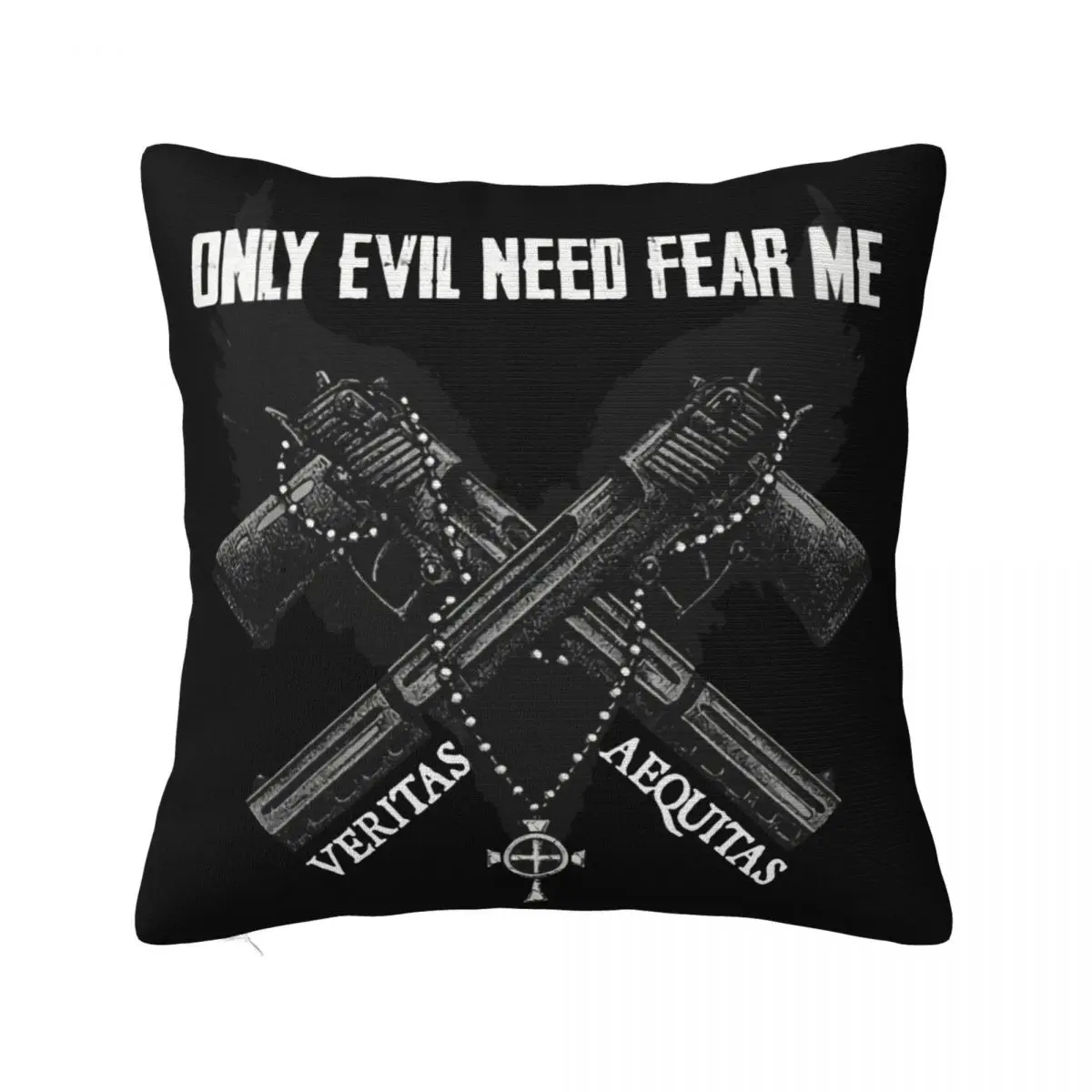 

Veteran Only Evil Need Fear Me Gift Funny Black Vintage Gift Men Women Brand Pillow Case