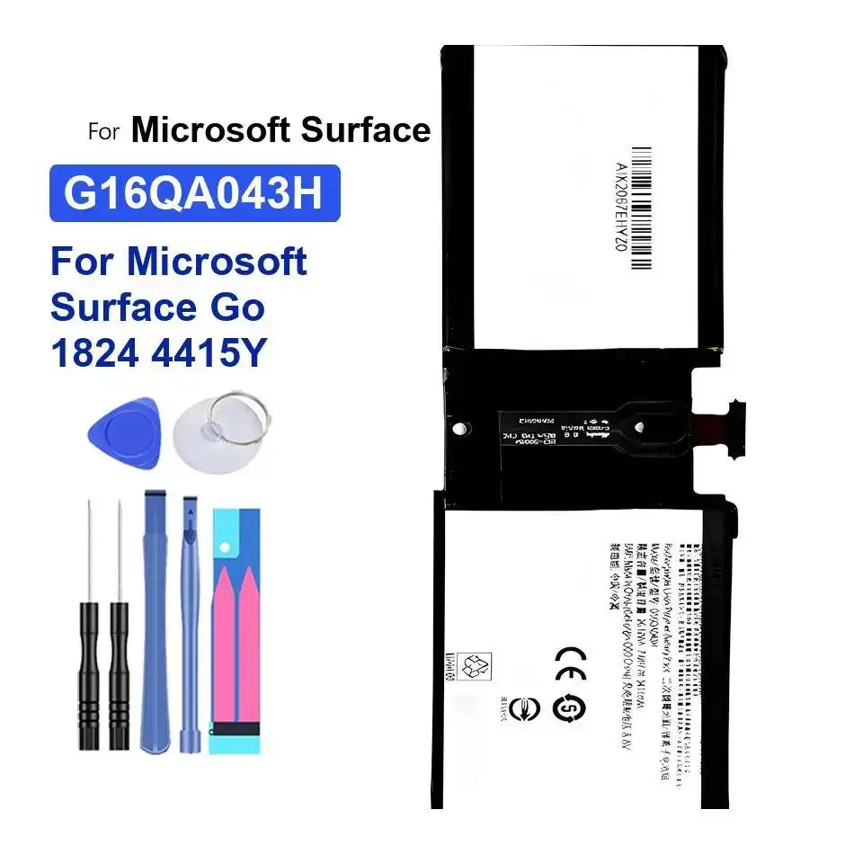 

G16QA043H Tablet Battery Safe For Microsoft Surface GO 1824 4415Y 3411Mah