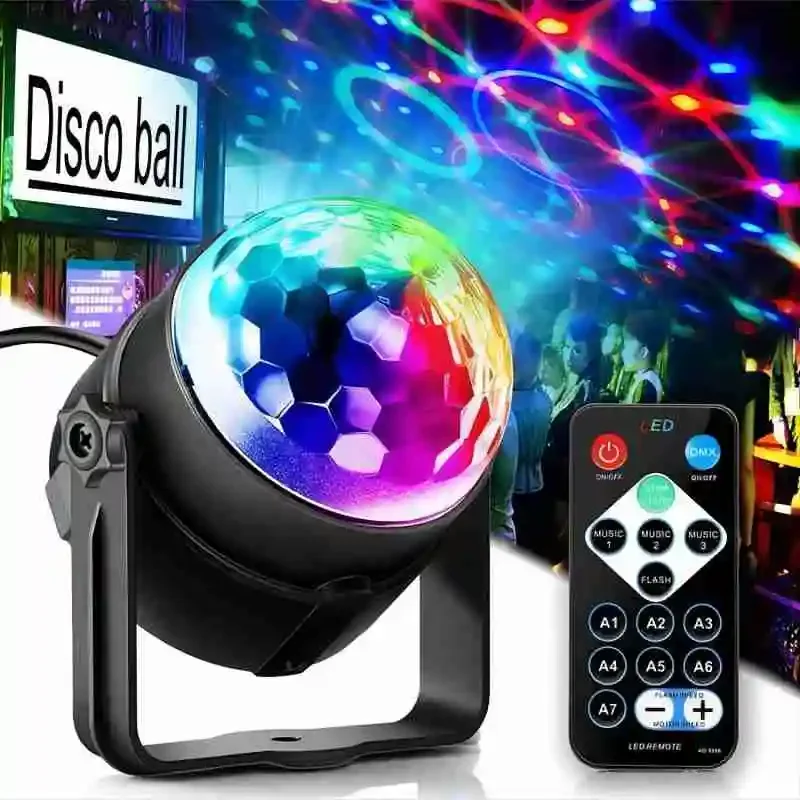 Lampu bola ajaib LED kristal warna lampu bohlam panggung LED RGB putar untuk Ktv Bar pesta disko DJ efek Natal Deco