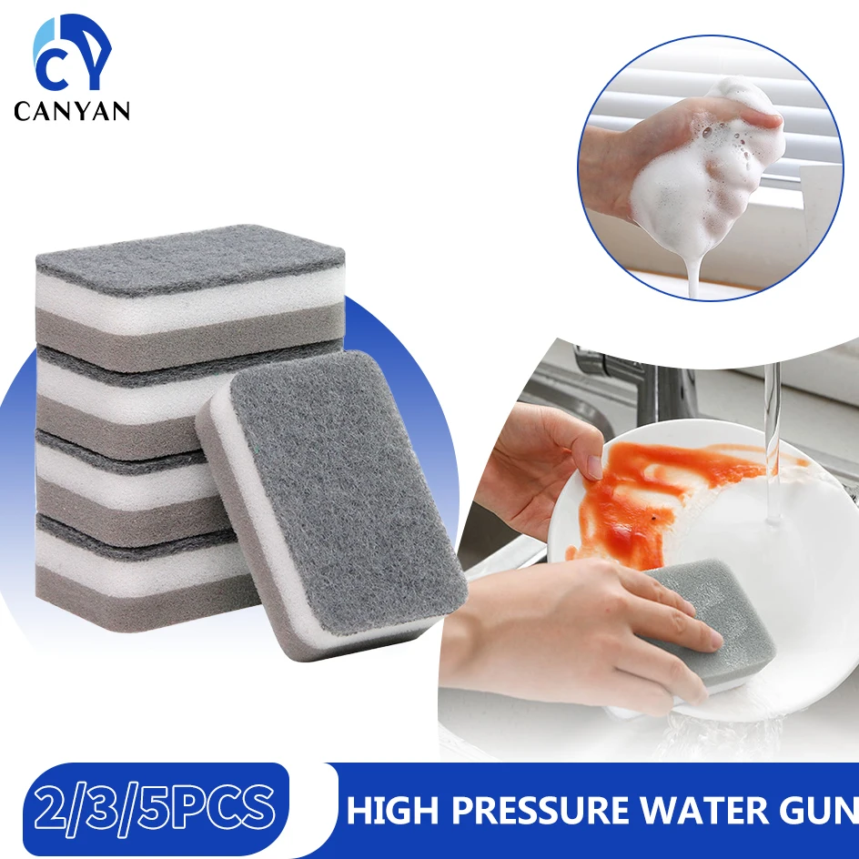 

Double-sided Cleaning Spongs Brush Household Scouring Pad Kitchen Wipe Dishwashing Sponge Cloth Dish Cleaning Towels Tools