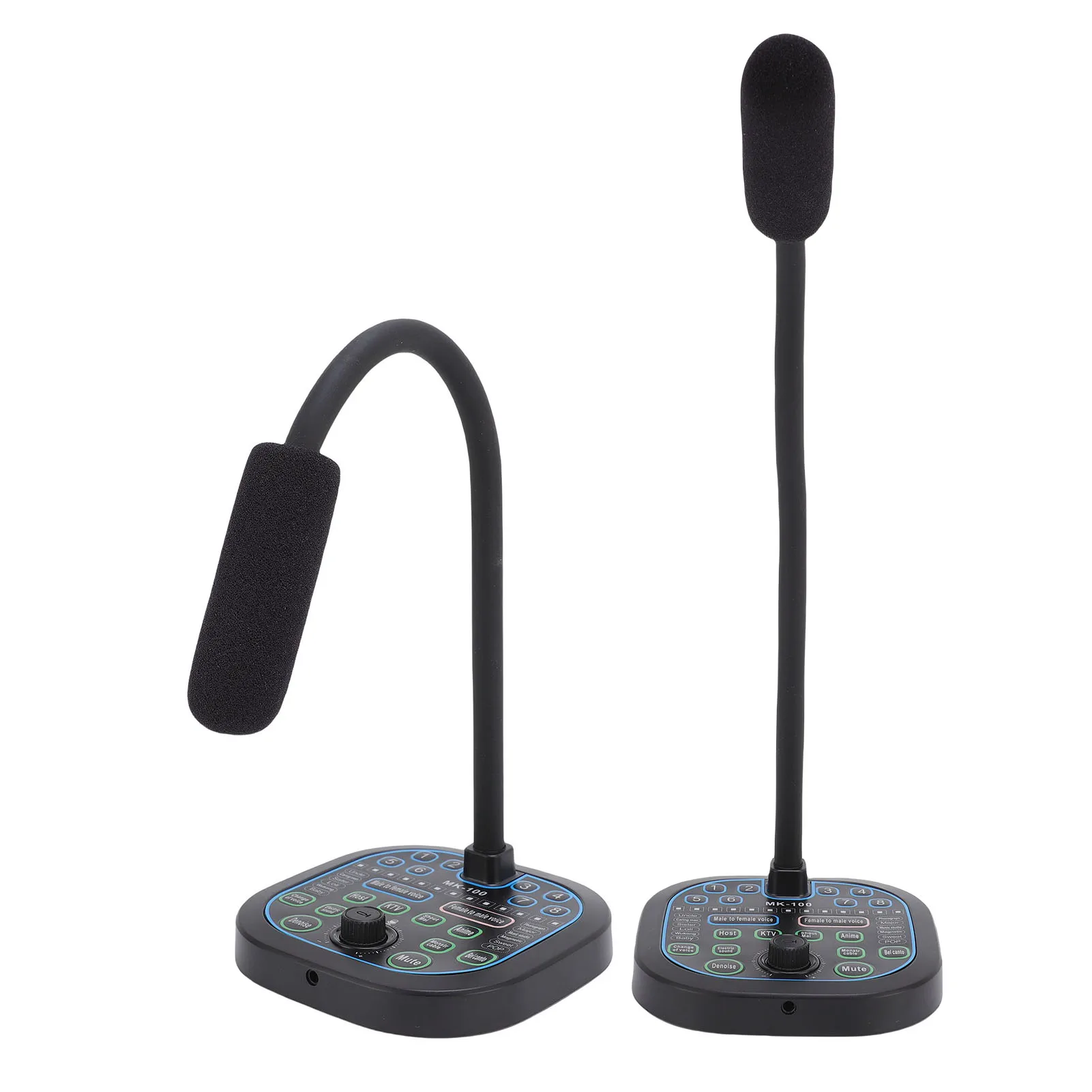 Handheld Microphone Voice Changer 16 Sound Effects Voice Changer Disguiser for Game Recording Phone Computer PC Laptop