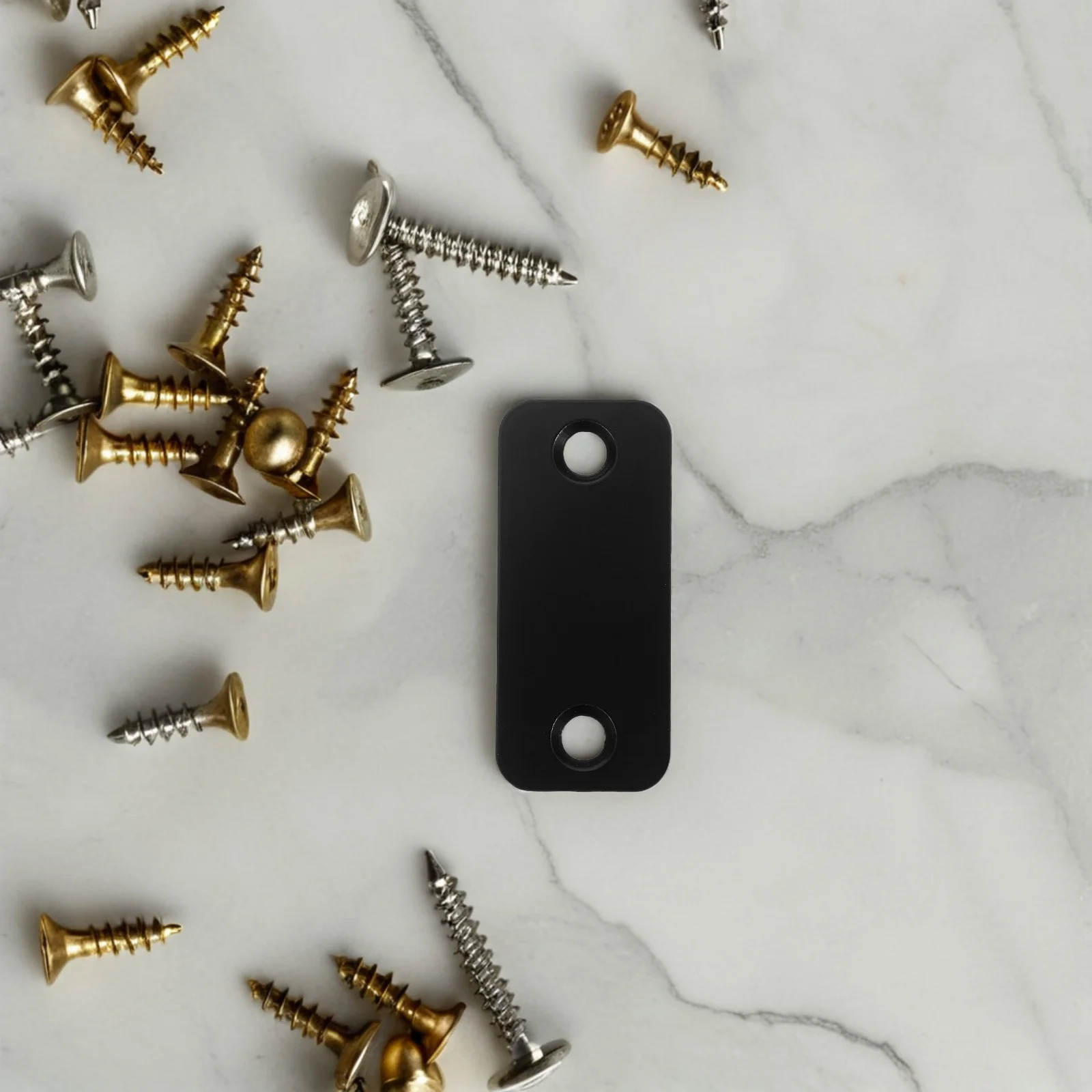 

1 Set Stainless Steel Door Strike Plate: Universal Door Hole Repair Plate for Enhanced Security Easy Installation