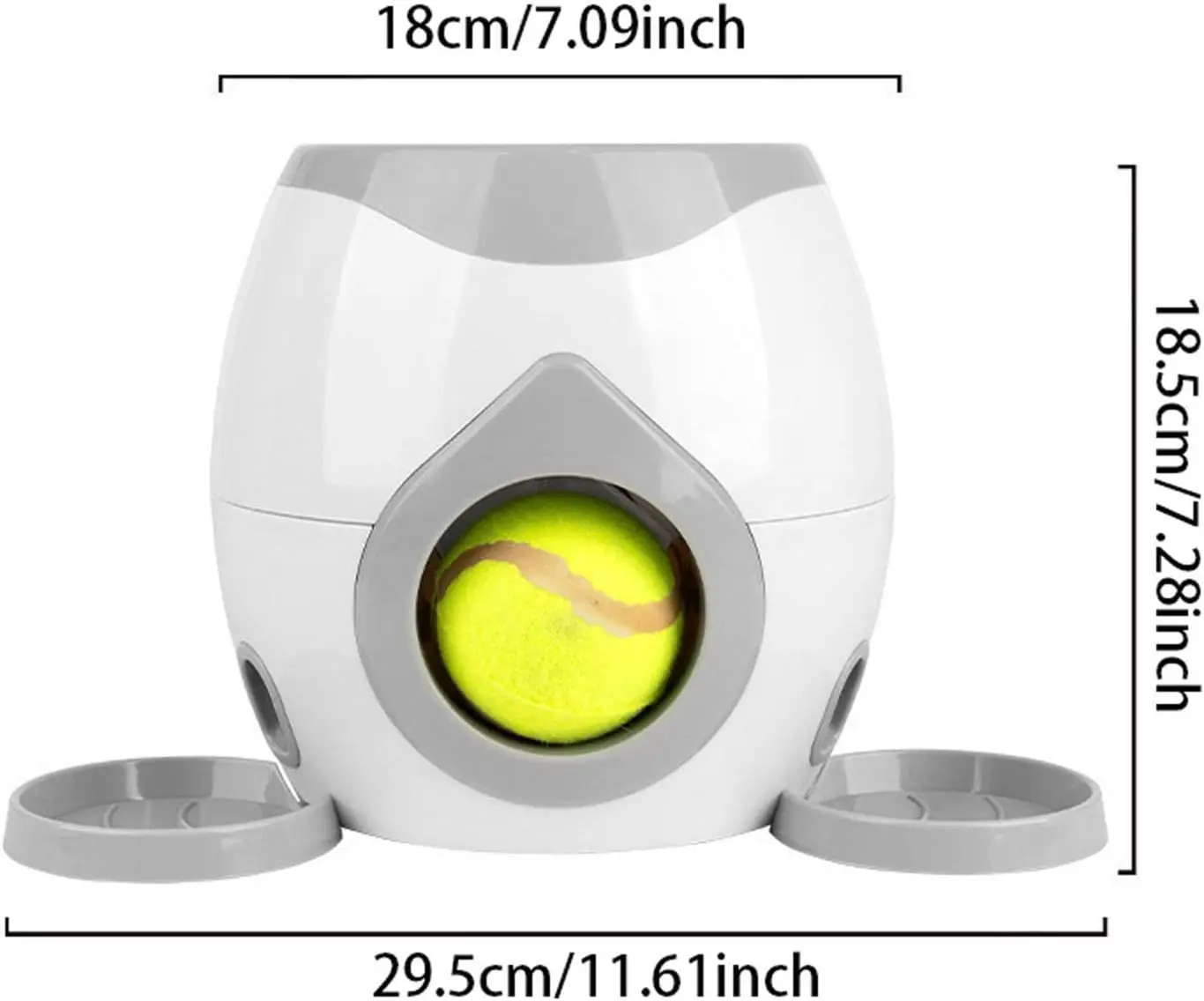 Interactive Tennis Ball Toy for Dogs Small Medium Dogs Food Reward Slow Feeder Puzzle Dog Toy