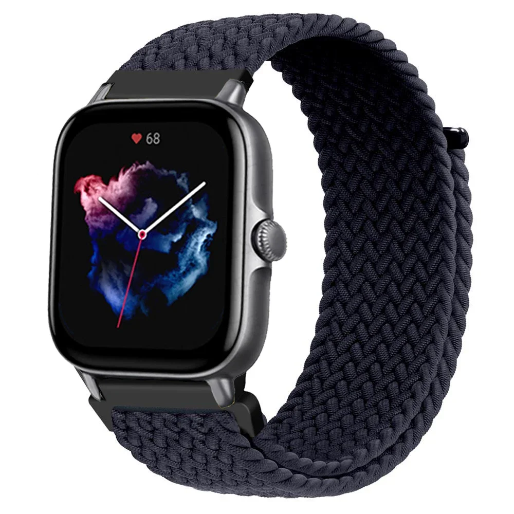 Amazfit GTS 4 Mini/2/3/GTS2/GTR 4/3/Pro/47mm/stratos 용 나일론 시계 밴드 브레이드 벨트 팔찌 correa Amazfit bip 3 Pro 스트랩