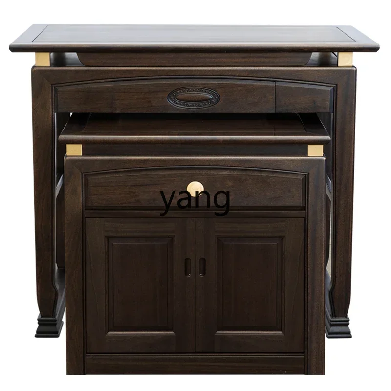 LH all-solid wood offering table incense case Buddha table god cabinet household casket modern light luxury offering table