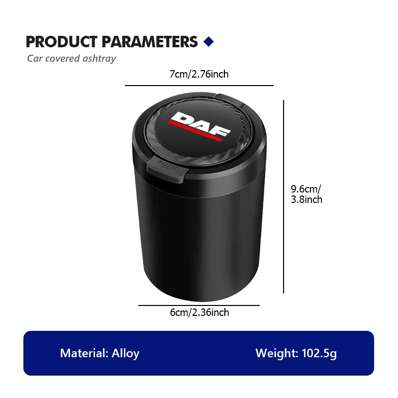 Universal Car Ashtray Garbag Can Multi-function Trash Bin For DAF XF 95 105 CF LF VAN view 6