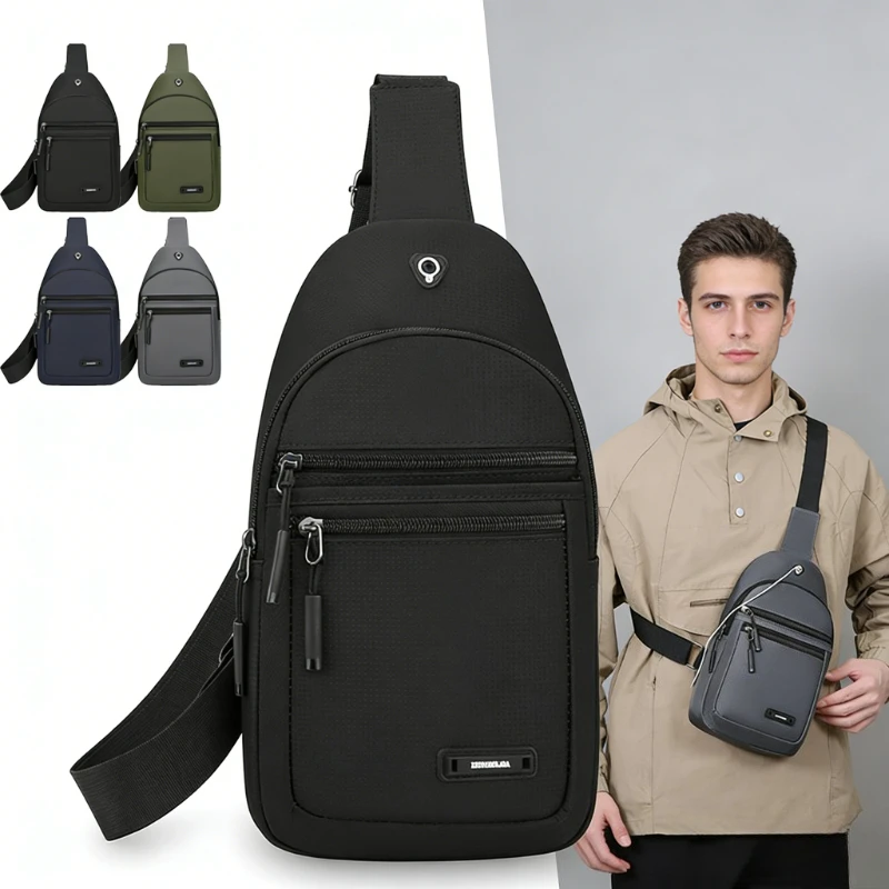 

Водонепроницаемая мужская сумка-слинг с защитой от кражи, прочная нагрудная сумка из оксфорда для путешествий, походов, спорта, с RFID-защитой и быстрым доступом