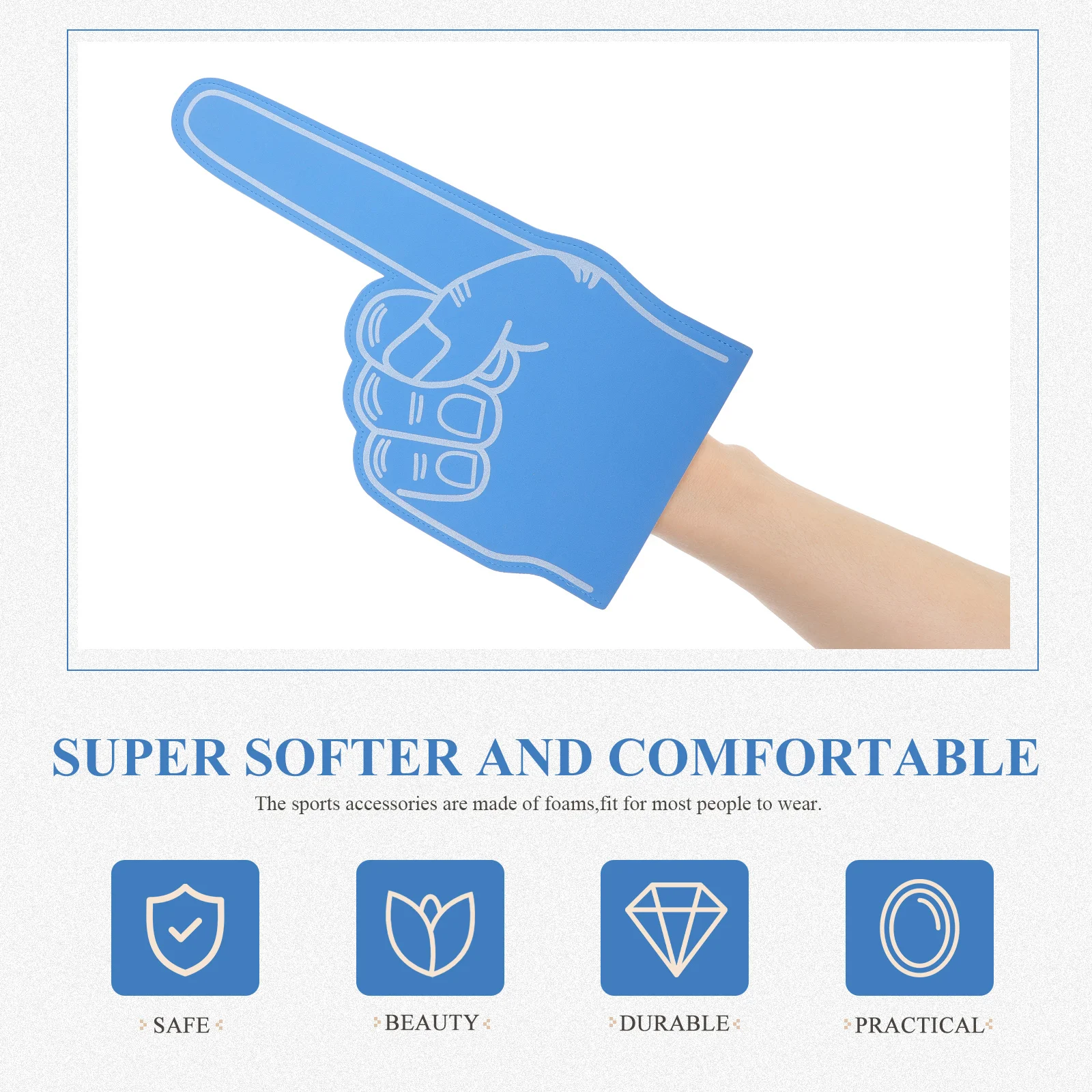 

3Pcs Foams Finger Cheer Leading Hand Sports Event Props Noise Maker Party Accessory Cheer Prop Foams Finger Cheerleading Stuff