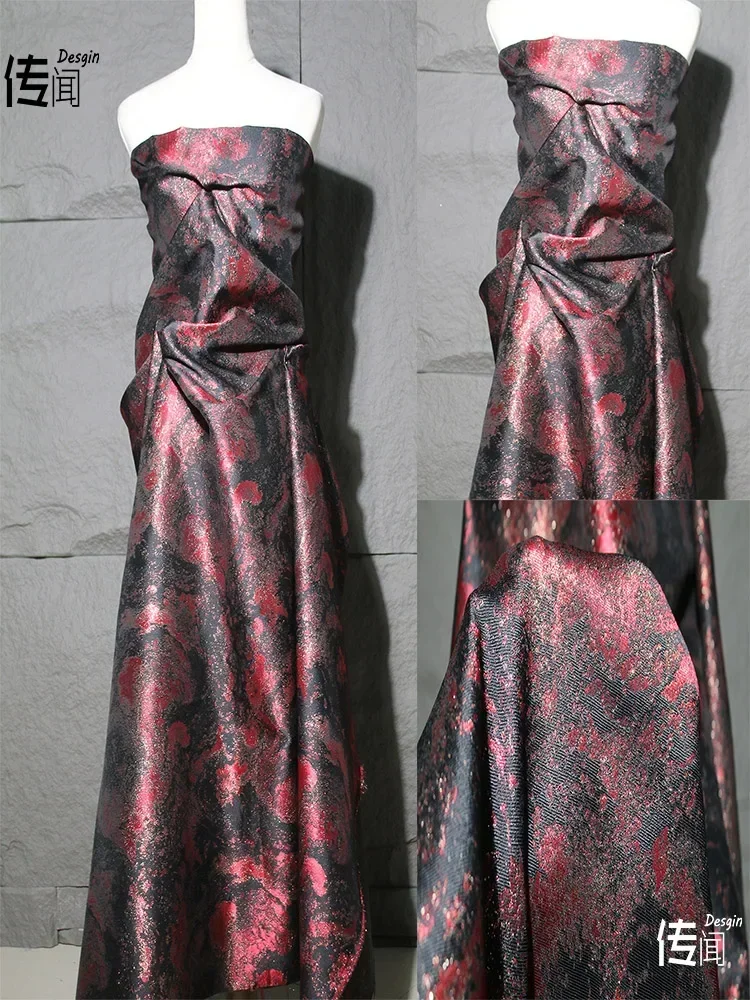 

Светоотражающая нерегулярная жаккардовая ткань для платья Cheongsam, дизайнерская ткань для одежды, шитье своими руками на метр, материал