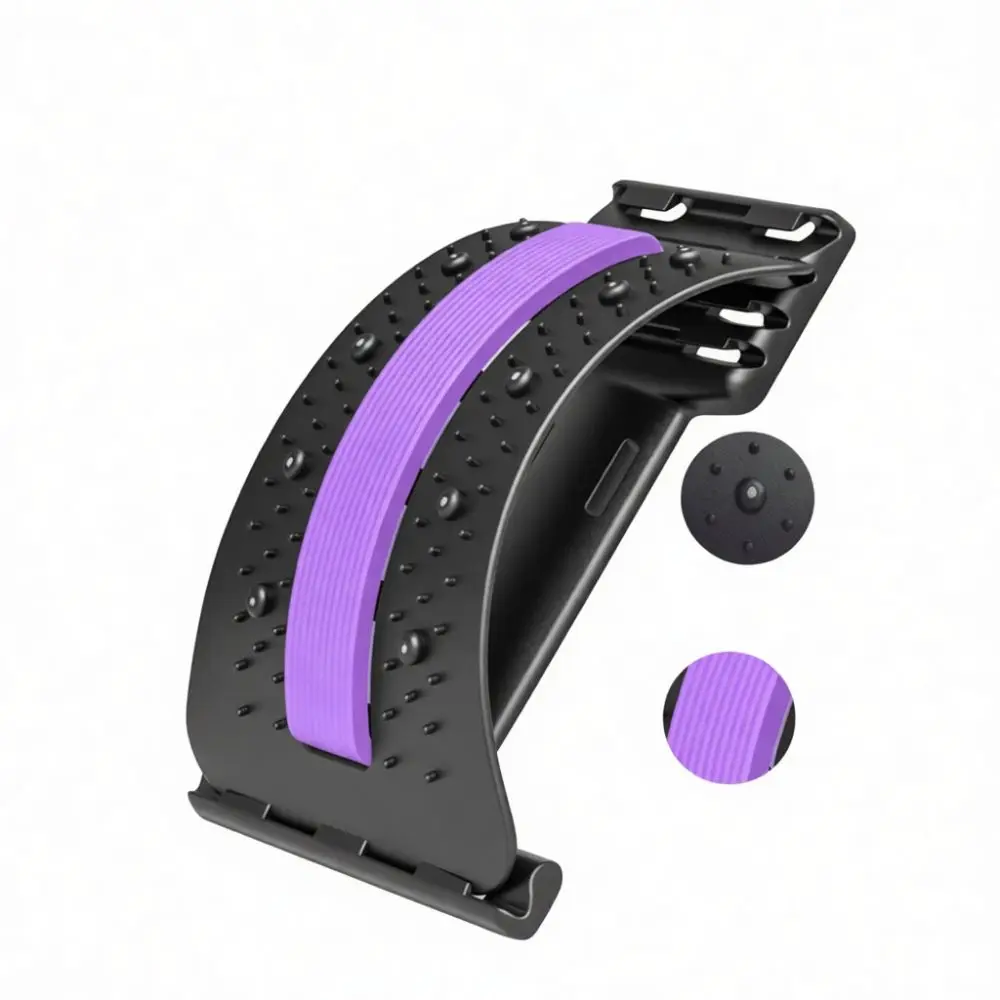 Ergonomic Lumbar Stretcher Spine Aligner Massager For Yoga Fitness Body Stretching Pain Relief Back Support Device
