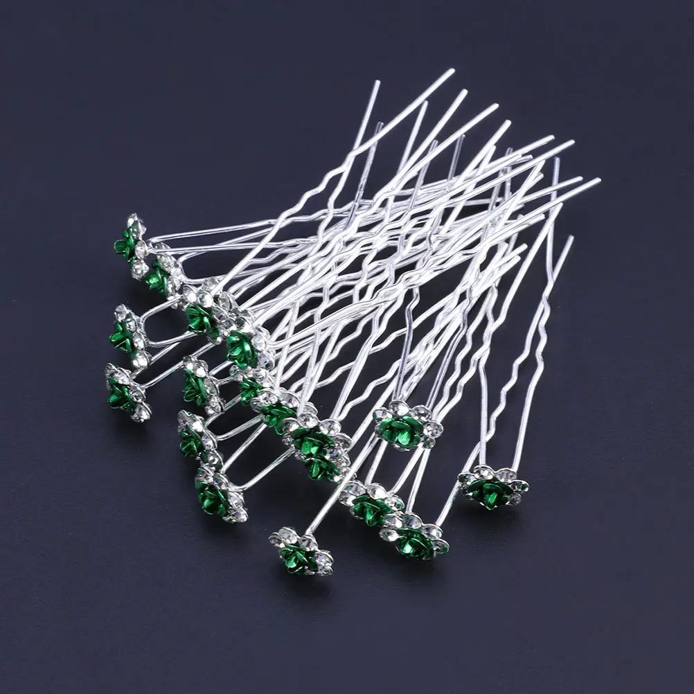 

40 Pcs Rhinestone Hairpin Bridal Accessories Decorative Hairpins For Women Girls Wedding Bridesmaids Smooth Surface Creative