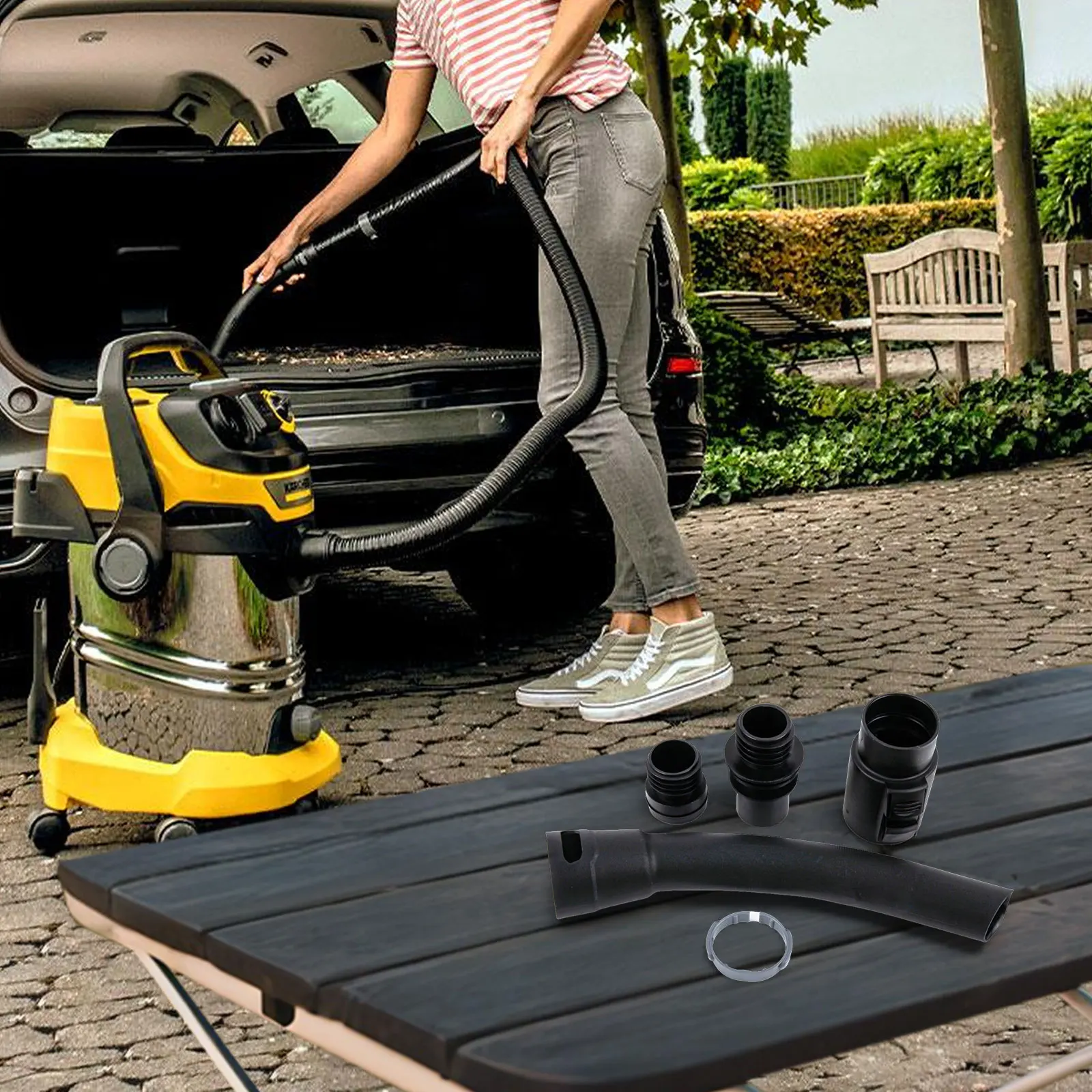 

Essential Hose Connectors Kit 4 Pieces Designed Specifically for Use with For Karcher Vacuums from Models WD1 WD6