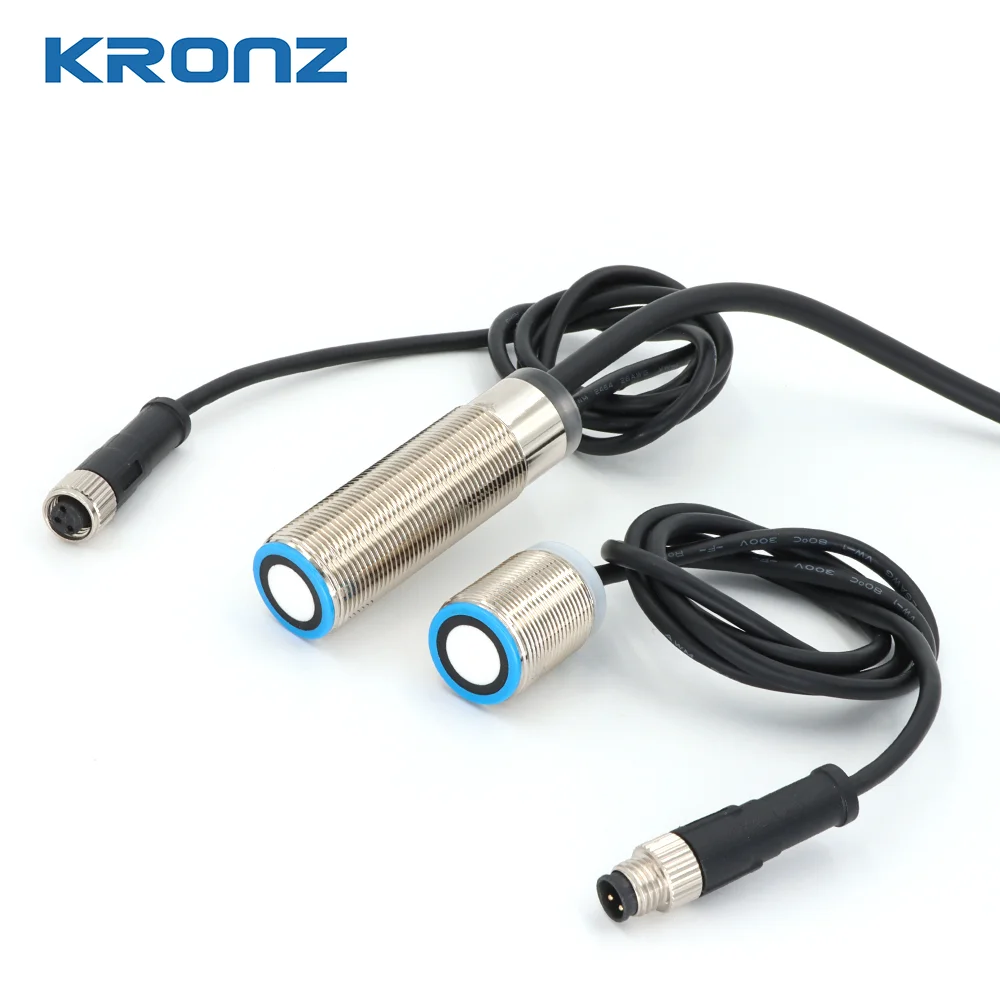 

BESTKRONZ LED Display Distance Sensor with 2m PVP Cable Switching Output 20-60mm Distance Range NPN 10-30VDC Ultrasonic Sensors