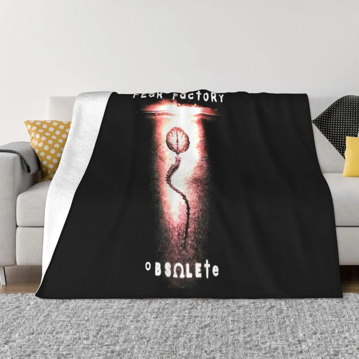 Fear Factory Obsolete Black Industrial Metal Nailbomb Mushroomhead Discount Top Quality Brand Adult Throw Blanket