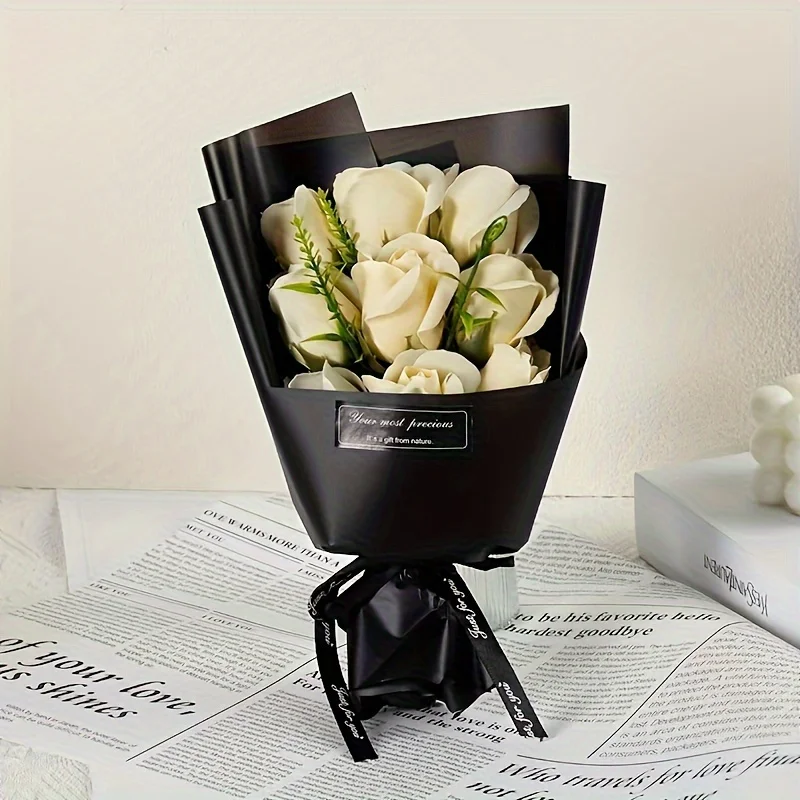Charming Rose Bouquet Soap Flower Gift Box Perfect Gift for Valentine\'s Day Wedding & Engagement Unique Home Decor Accents