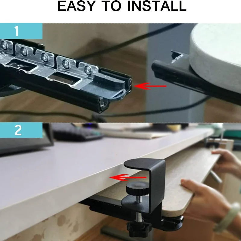 wholesal 1PC Clamp Keyboard Tray Ergonomic Sliding Under Desk Keyboard and Mouse Platform