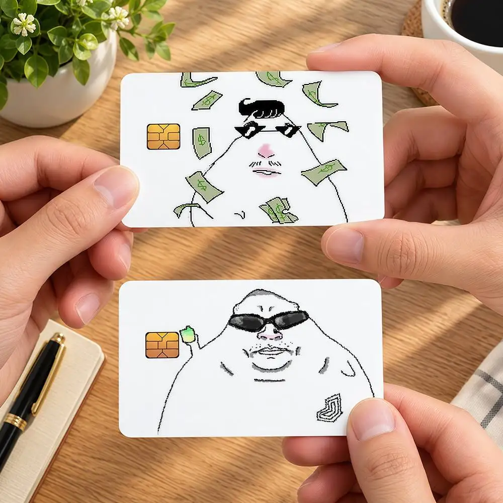 Funny Hamster Meme Ideal Gift Wrapping Option Credit Card Cover Stickers Original Design Card Stickers