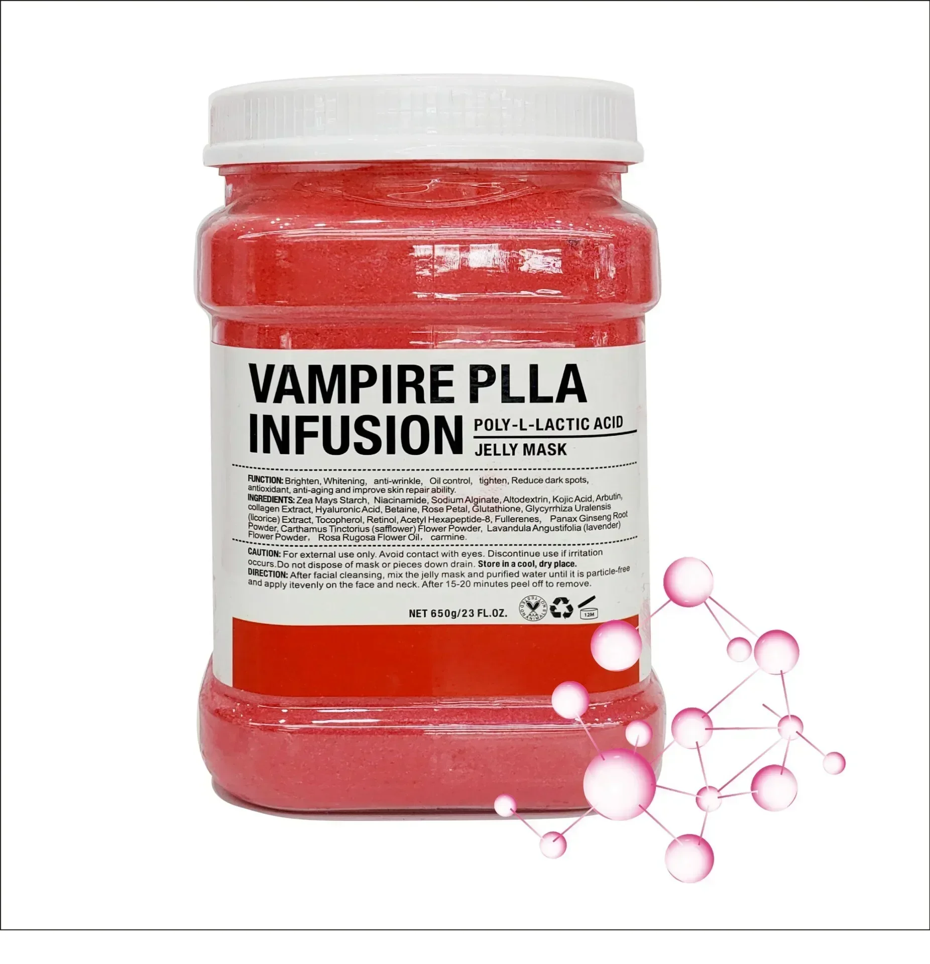 650g Goud Jelly Masker Poeder Vampier DIY Plant Poeder Maskers Peel Off Vitamine C Hyaluronzuur Gezichtsverzorging Rose modder Masker