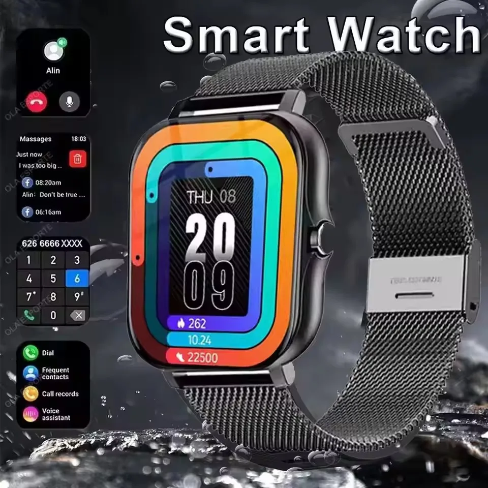 2025 Smart Watch 2.01‘’ Full Touch Amoled BT Call Sport Waterproof Watches Heart Rate Blood Pressure SmartWatch for Men Women